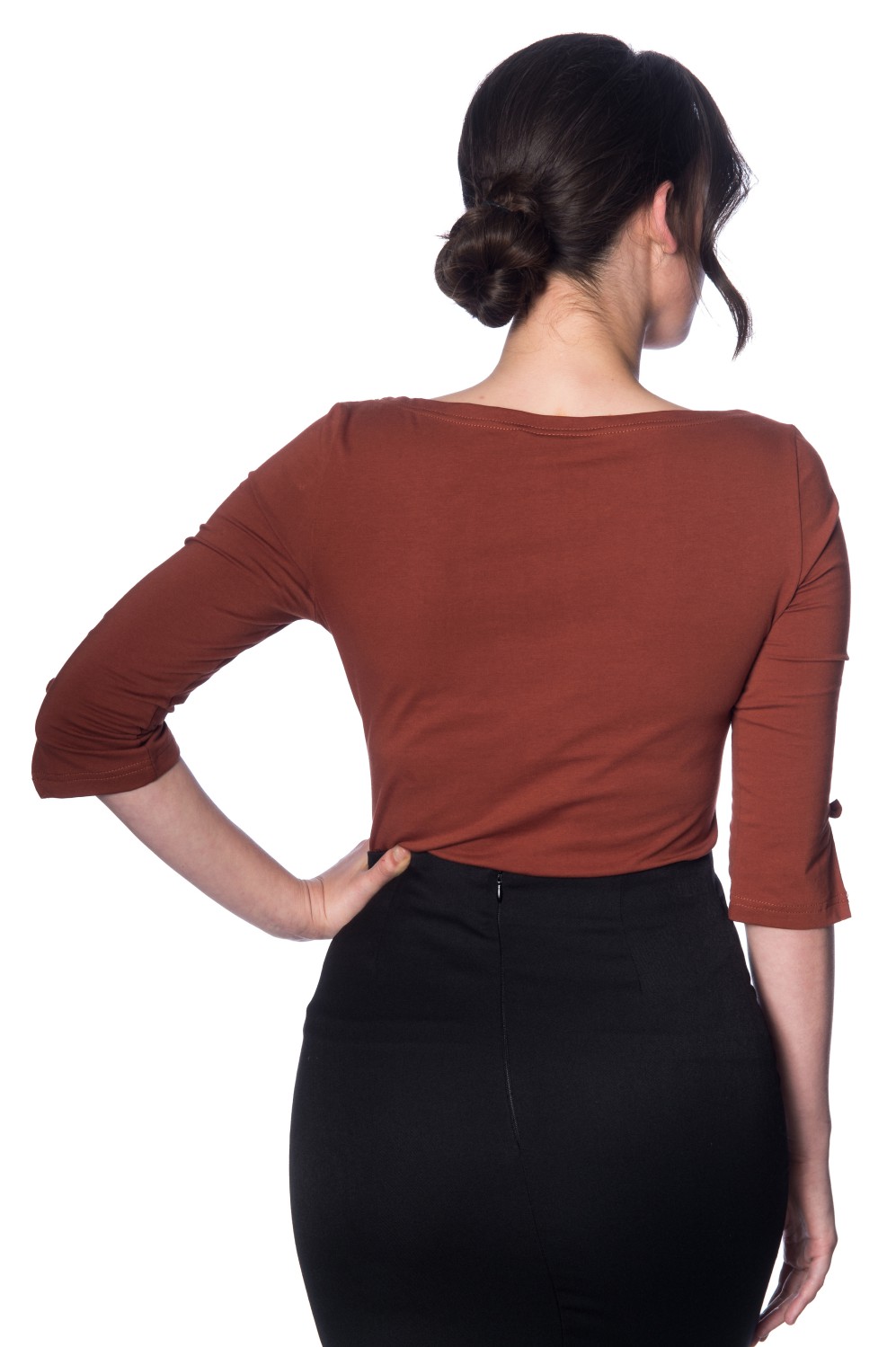 banned retro 50s oonagh brown top