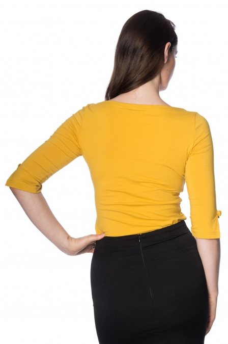 Banned Retro 50s Oonagh Mustard Top