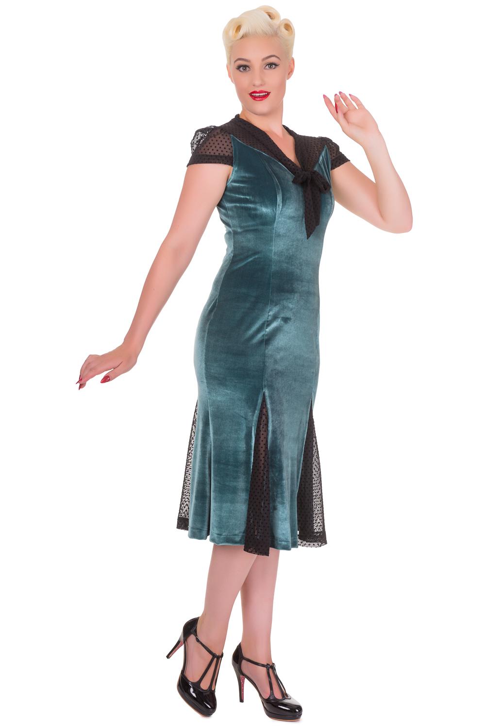 Banned Green Sensation Midi F1940s Dress