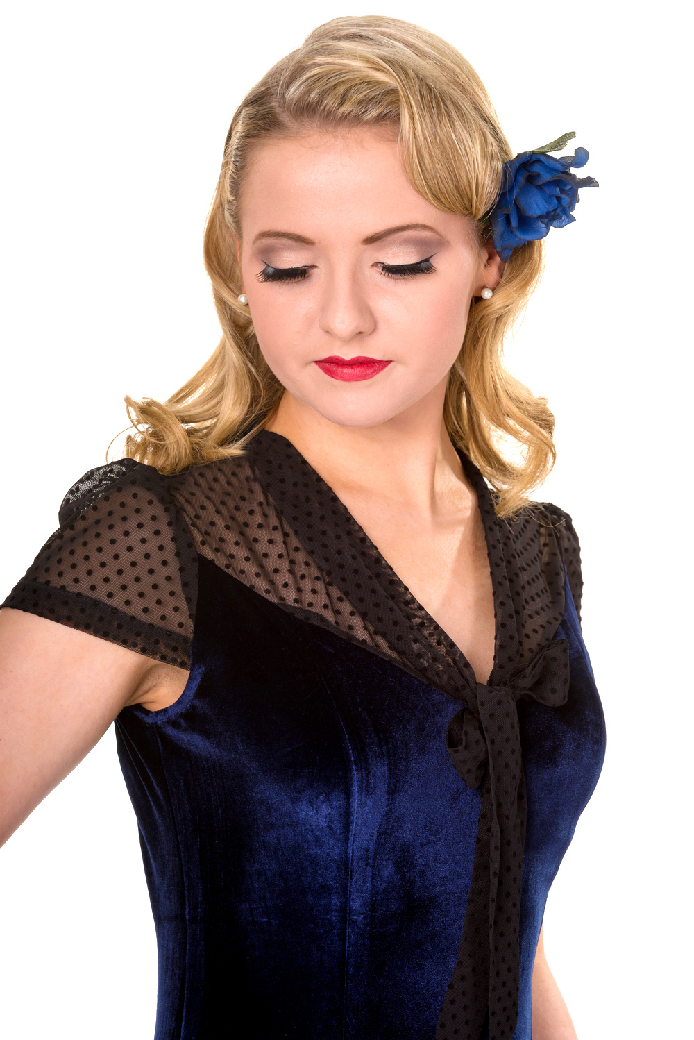 Banned Blue Sensation Midi Flared Dress
