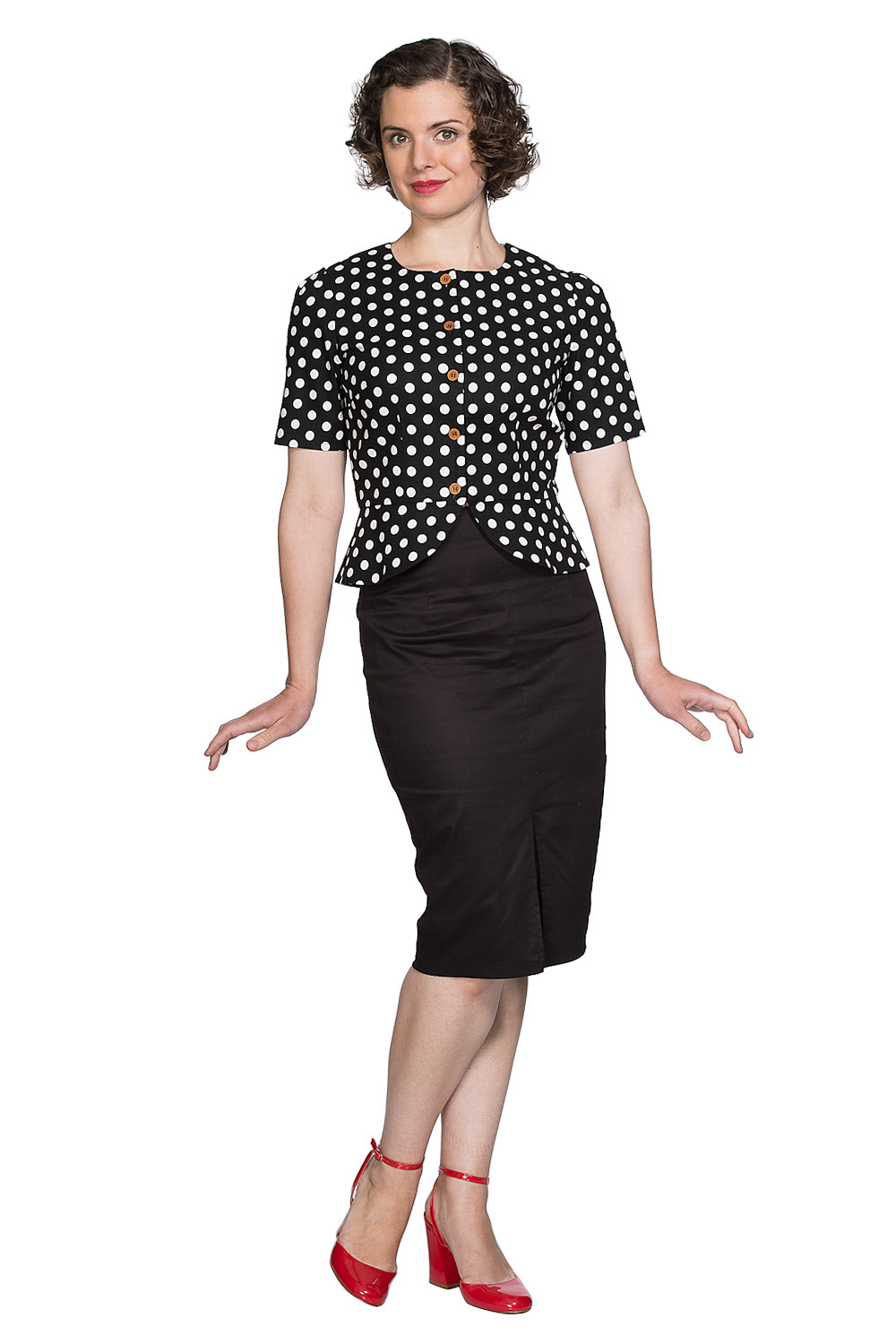 Banned Retro 60s Spotlight Blouse In Black