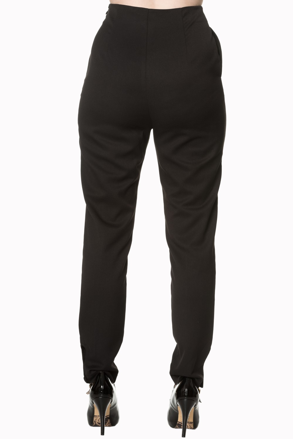 Banned Retro Tempting Fate Black 50s Trousers
