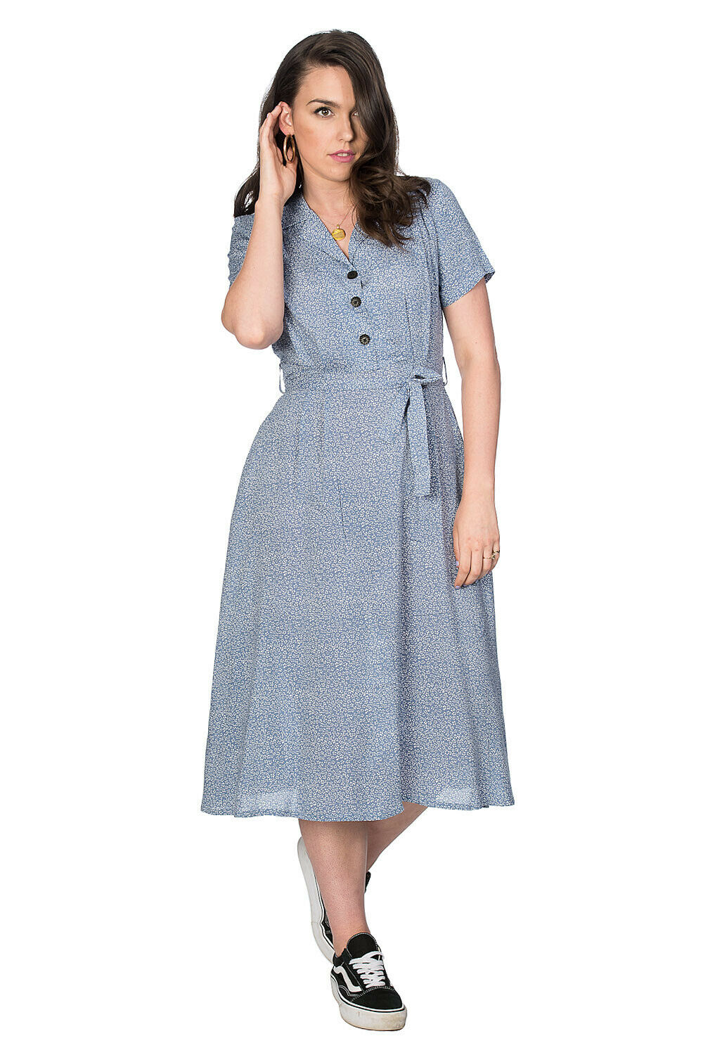 Banned Retro Blue Ditzy Dress