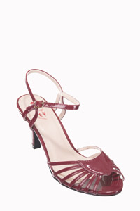 Dancing Days Amelia 1940s Bordeaux Sandals