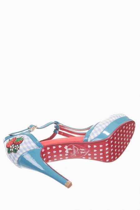 Dancing Days Strawberry 50s Leah Gingham Shoes