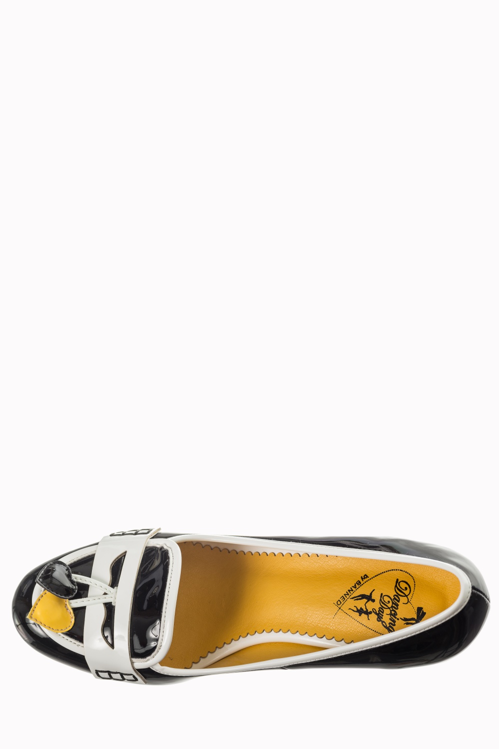 Dancing Days Lust For Life Black Mustard 60s Loafer Shoes