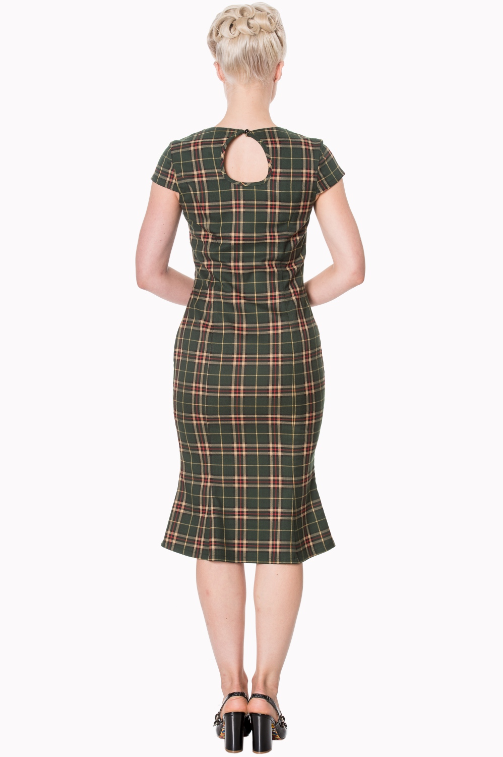 Dancing Days Poppy Green Tartan Dress