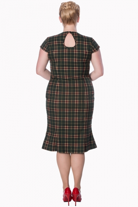 Dancing Days Poppy Green Tartan Dress