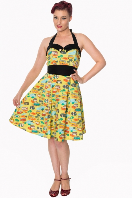 Dancing Days Starlight 50s Campervan Halter Dress