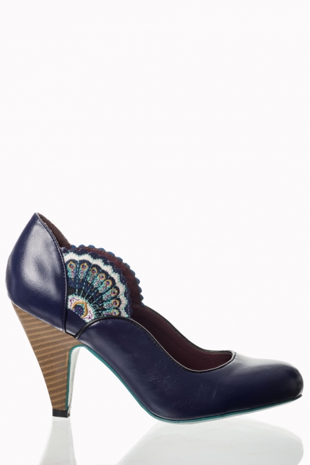 Dancing Days Sway 50s Navy Peacock Shoes