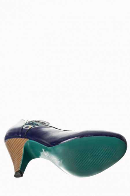 Dancing Days Sway 50s Navy Peacock Shoes