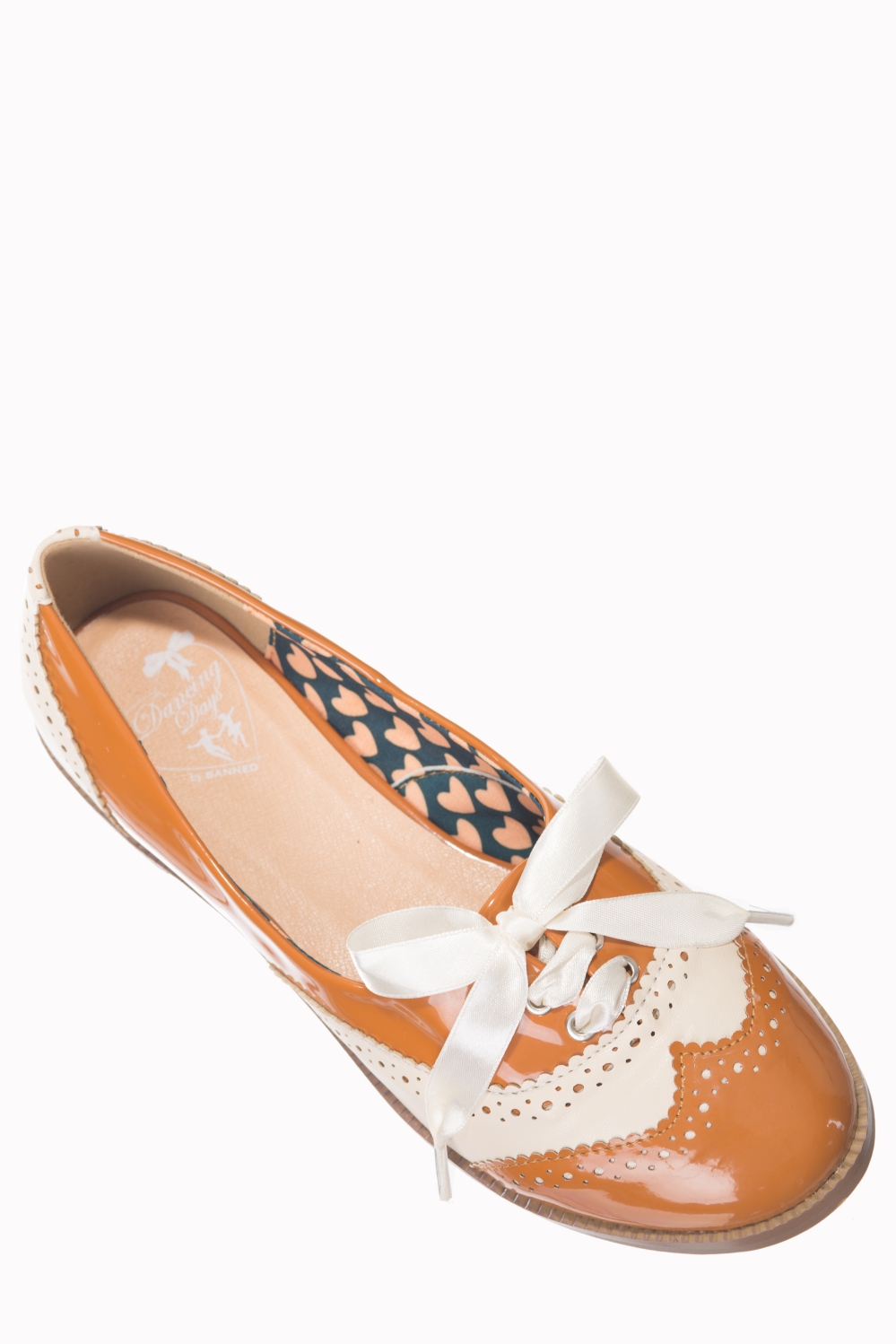 Dancing Days Milana 60s Brogue Tan Shoes
