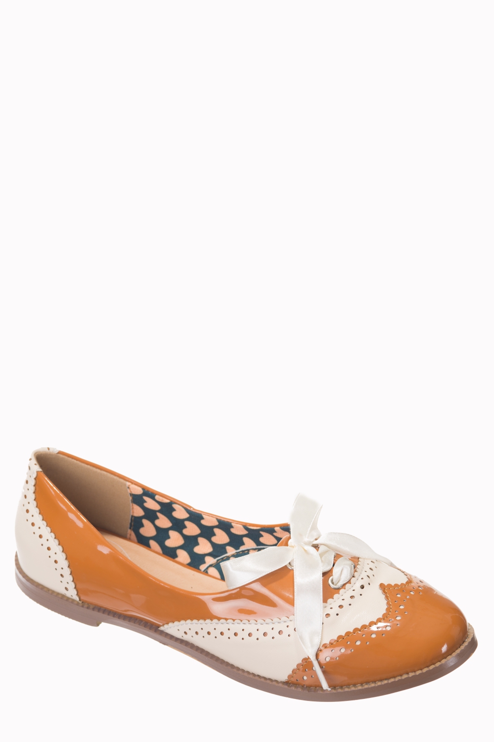 Dancing Days Milana 60s Brogue Tan Shoes