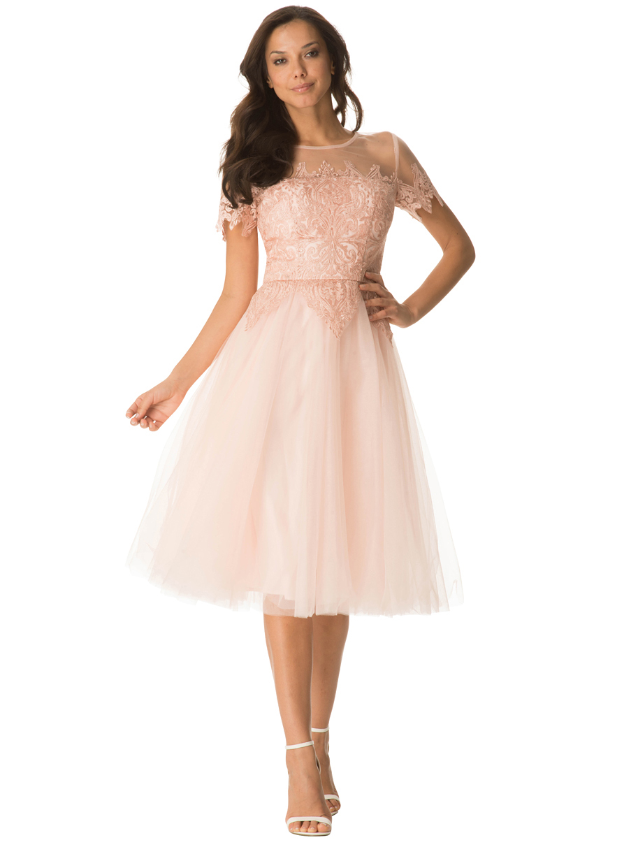 Vintage 1920s Elizabeth Pink Wedding Prom Dress