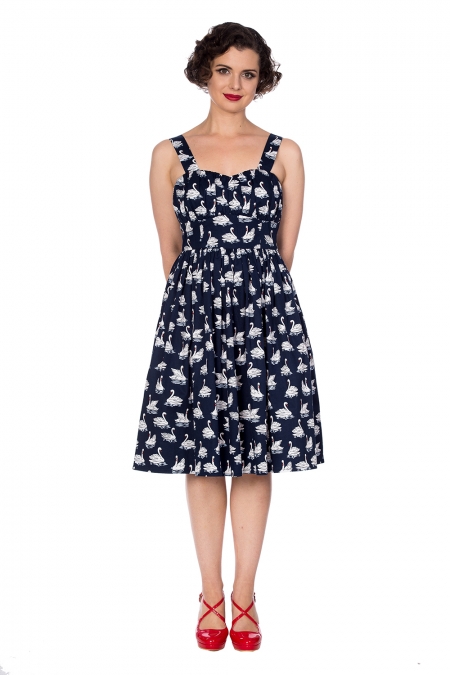 Banned Retro 50s Summer Swan Swing Dress