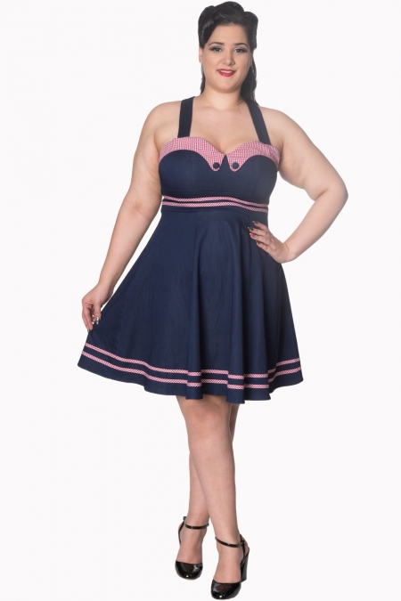 Dancing Days Jadore 1950s Denim Swing Dress