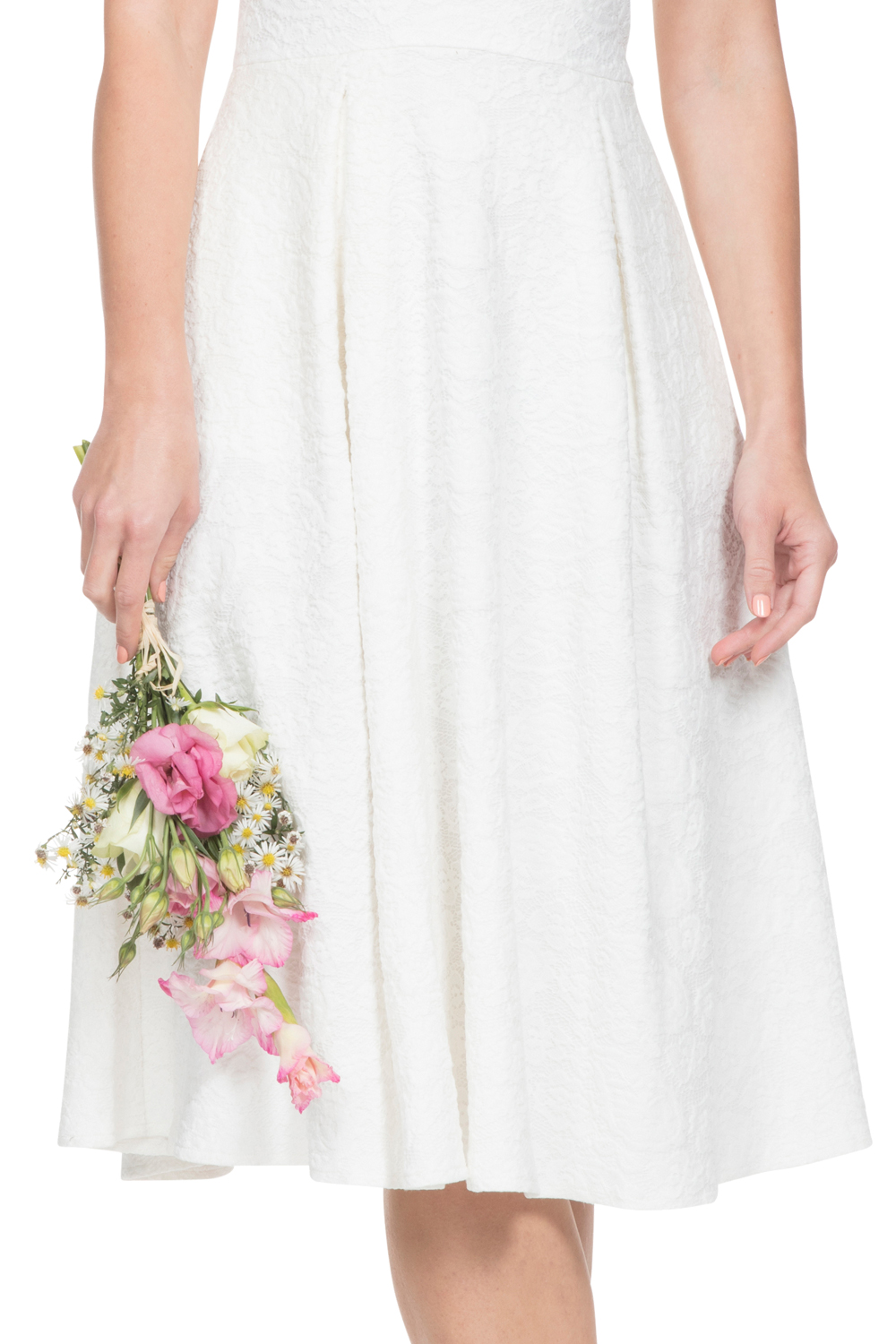 Voodoo Vixen White Lauren 50s Lace Dress