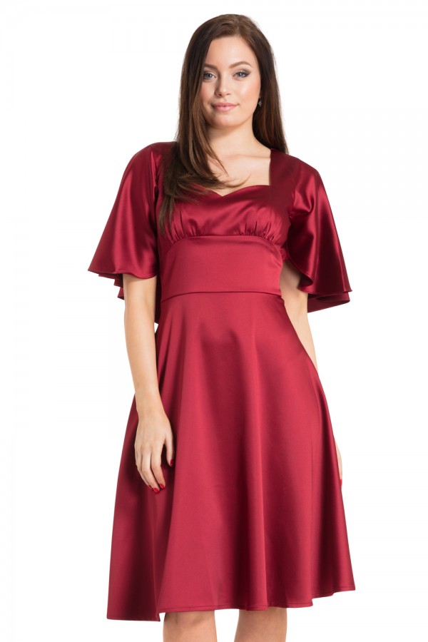 Vixen Lisa 1930s Cape Dress In Wine