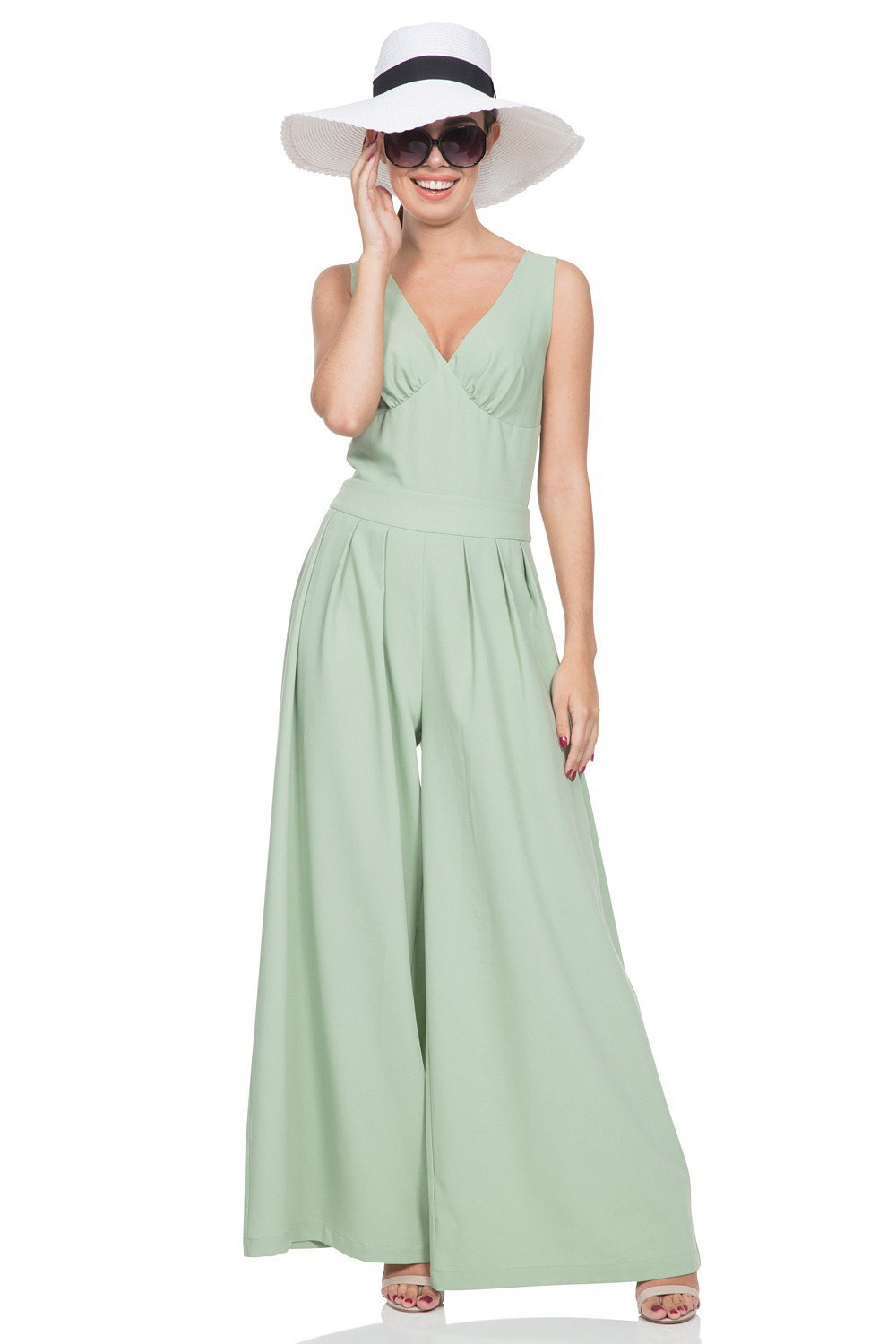 Voodoo Vixen Mandy Green 70s Jumpsuit
