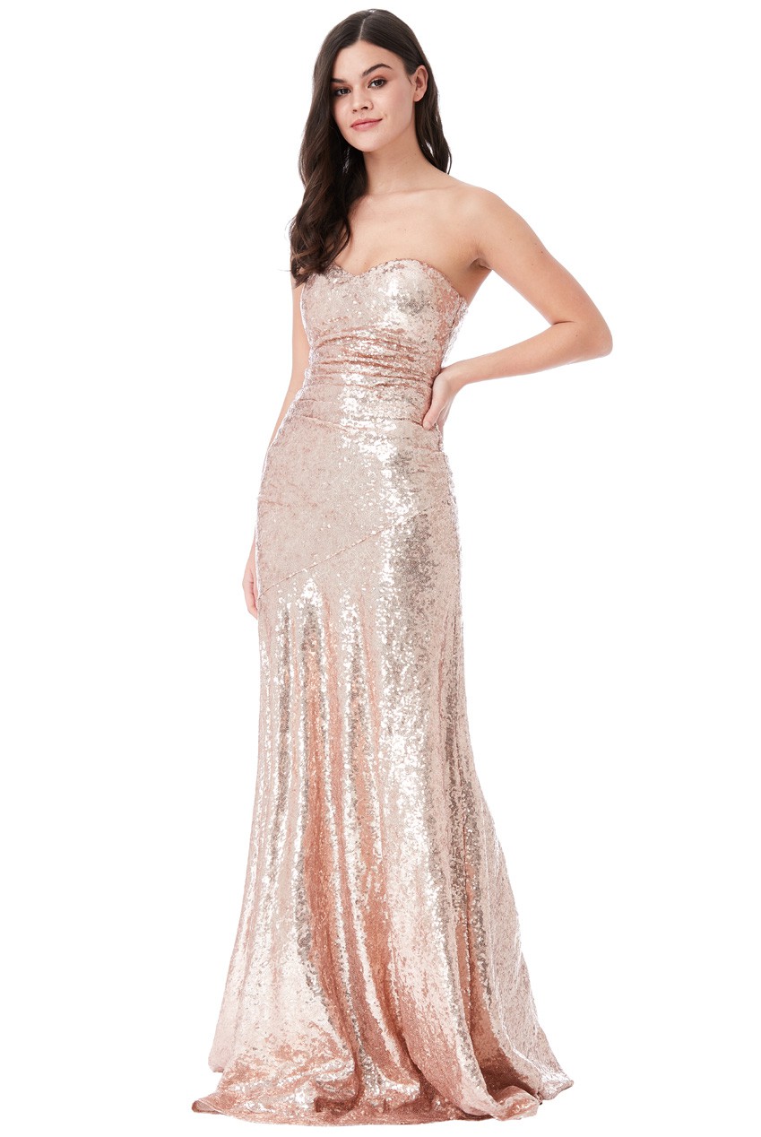 30s Marilyn Magic And Sparkle Maxi Prom Dress