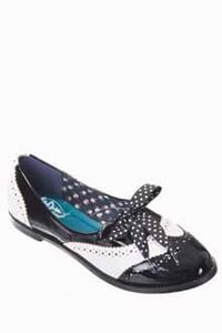 Dancing Days Milana 60s Brogue Black White Shoes