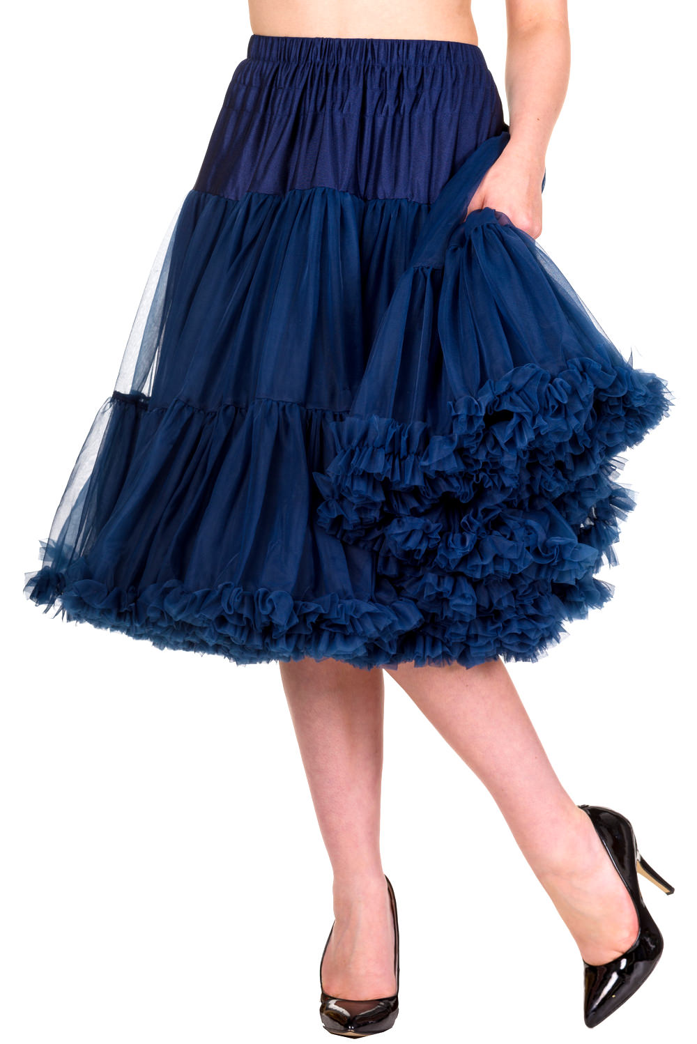 Banned Retro 50s Lizzy Lifeforms Navy Petticoat