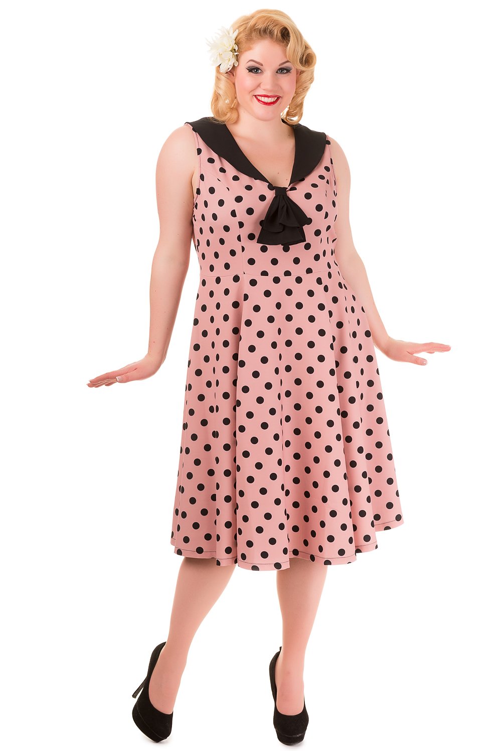 Banned Vintage 1940's Pink Polka Dot Rival Dress