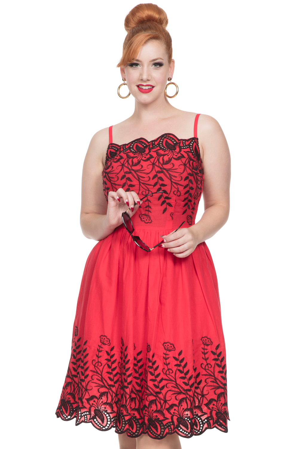 Voodoo Vixen Red Scarlett 50s Dress