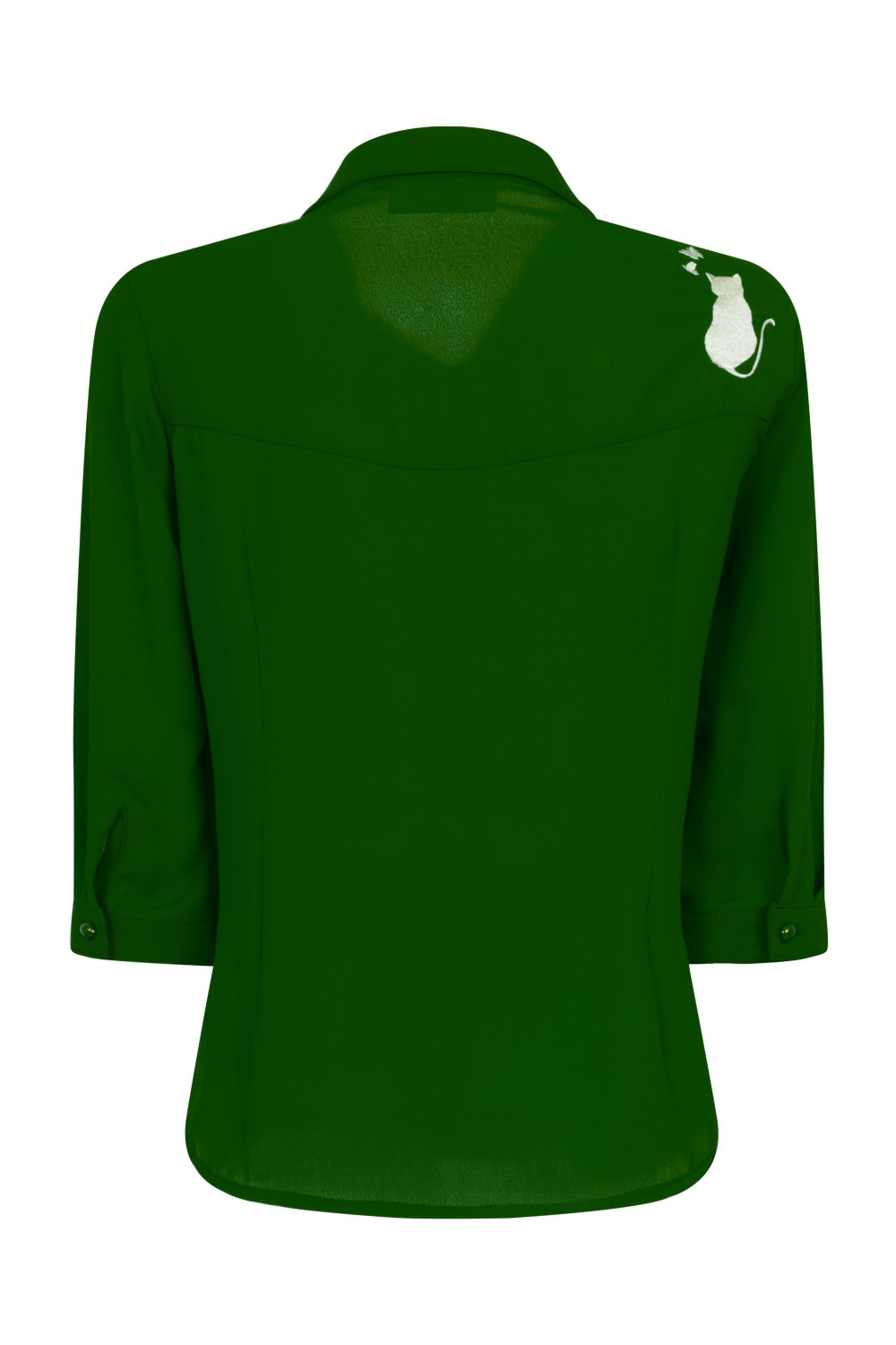 Banned Retro 60s Snowbird Blouse in Emerald