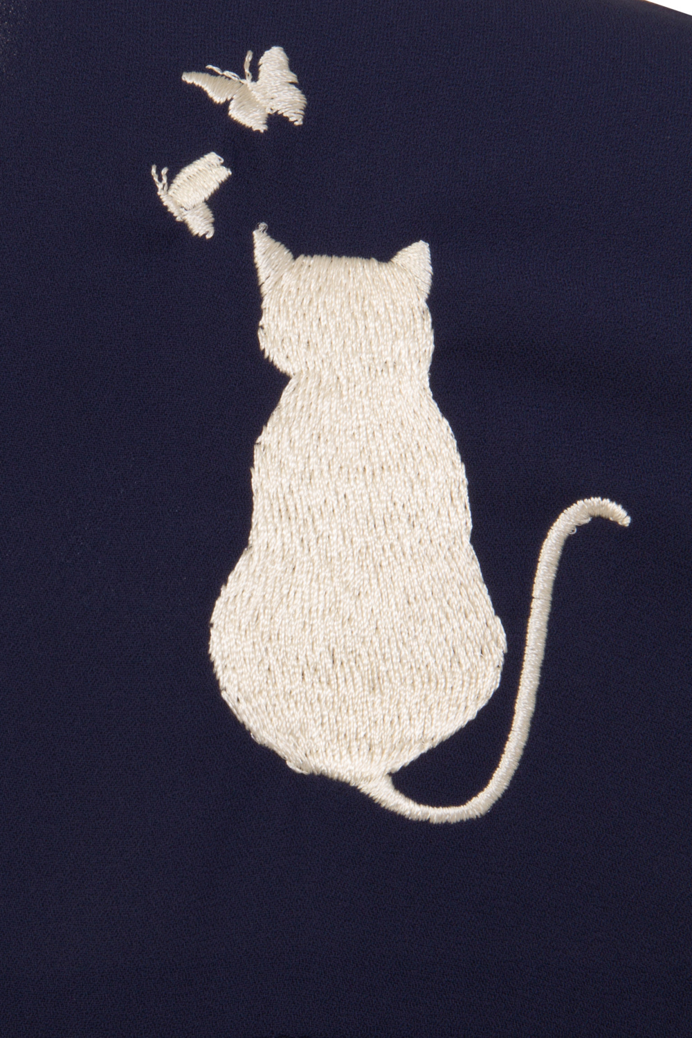 Banned Retro 60s Snowbird Blouse In Night Blue