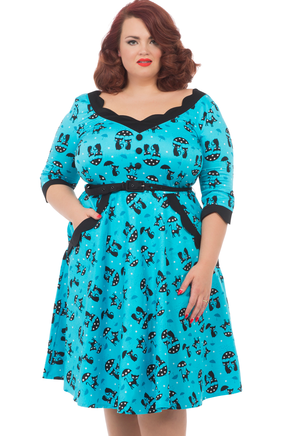 Voodoo Vixen Blue Katnis Plus Size Dress