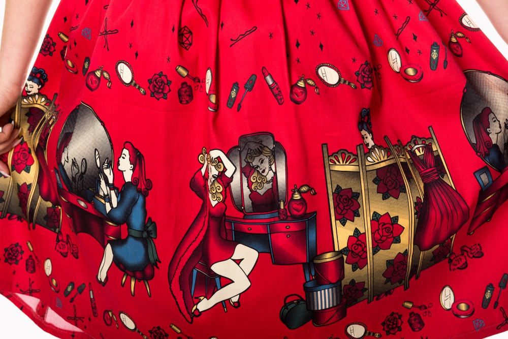 Dancing Days 50s Red Vanity Dress