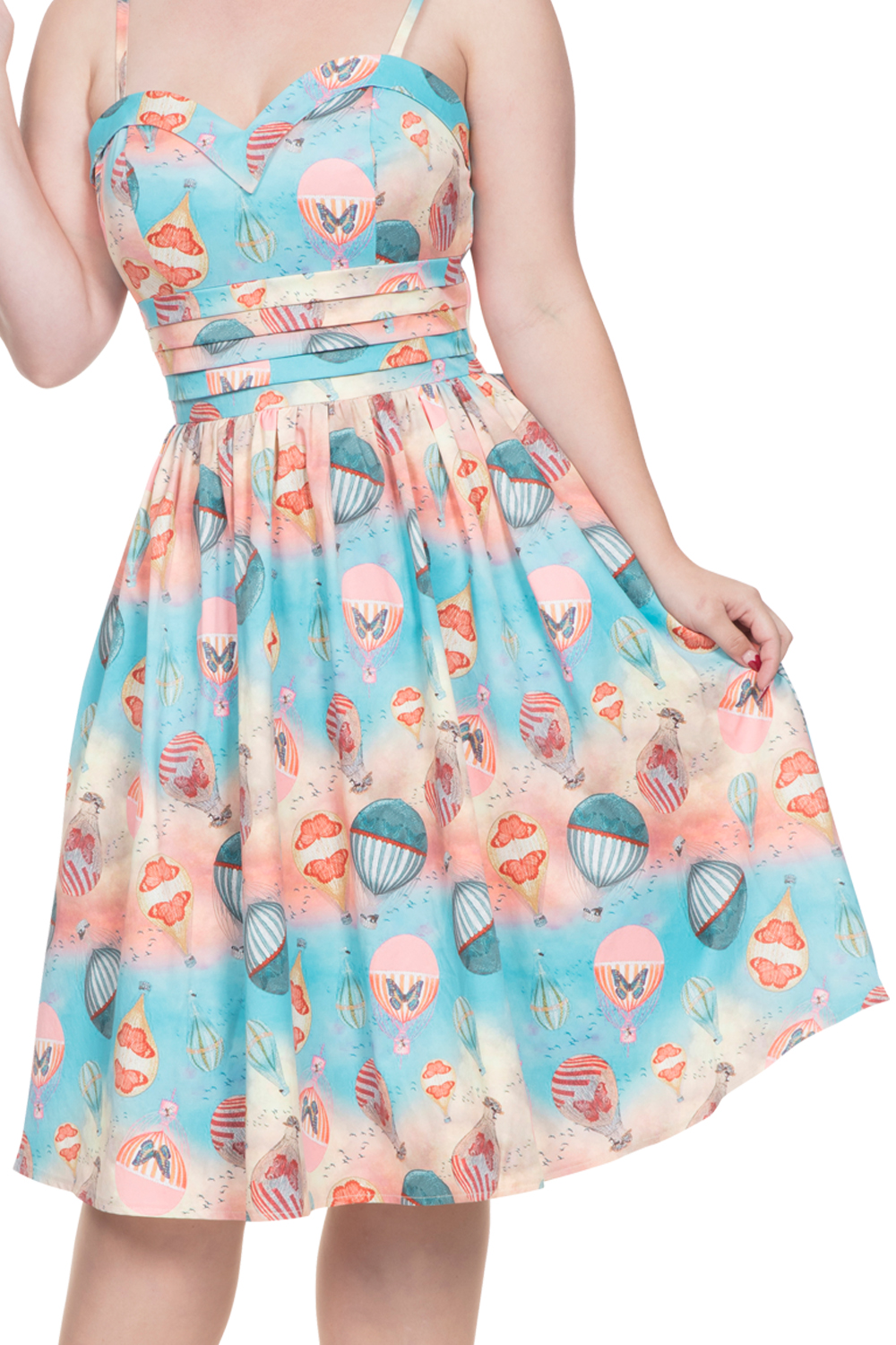 Vixen 50s Aria Balloon Swing Blue Dress