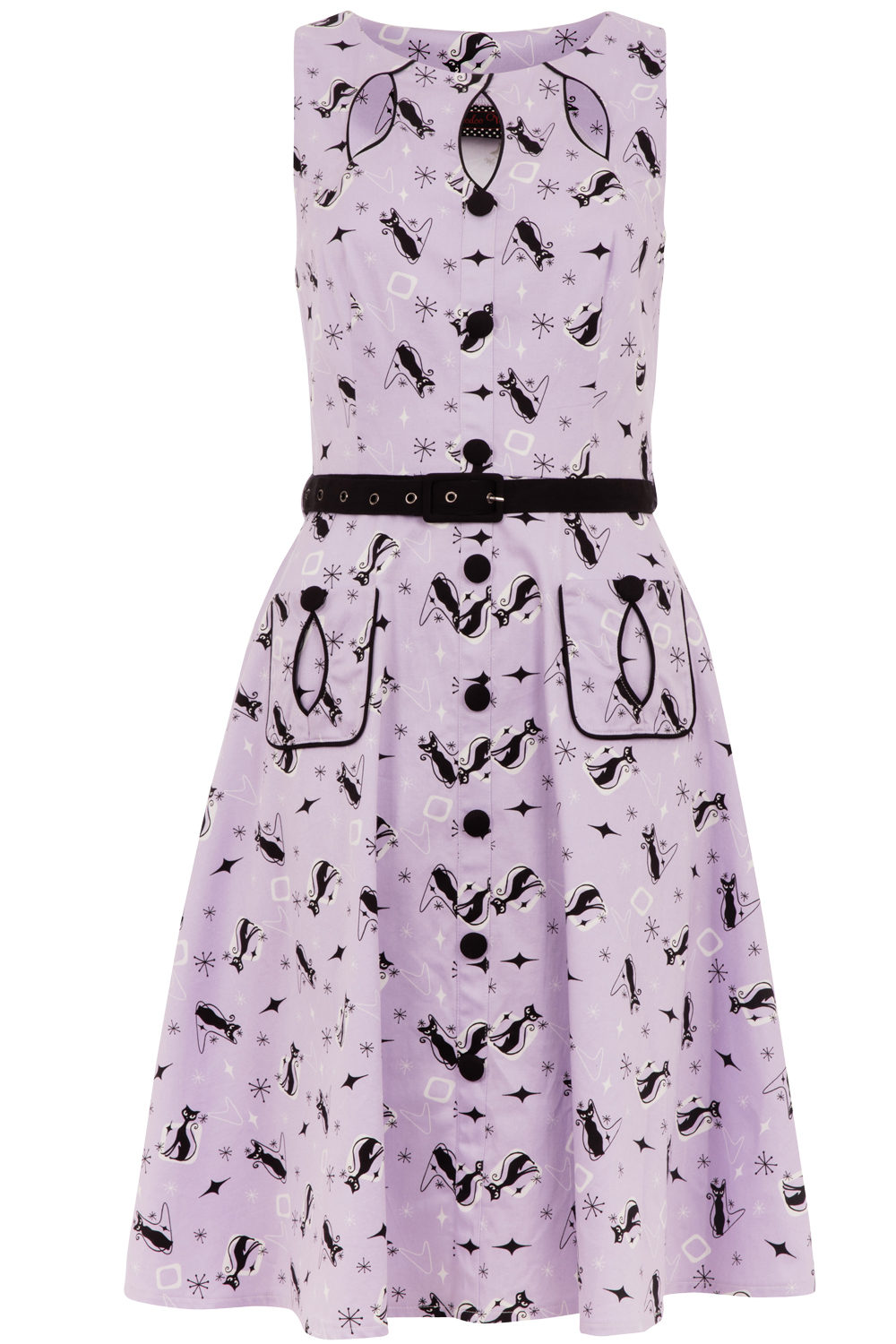 Voodoo Vixen Lavender Kitty Dress