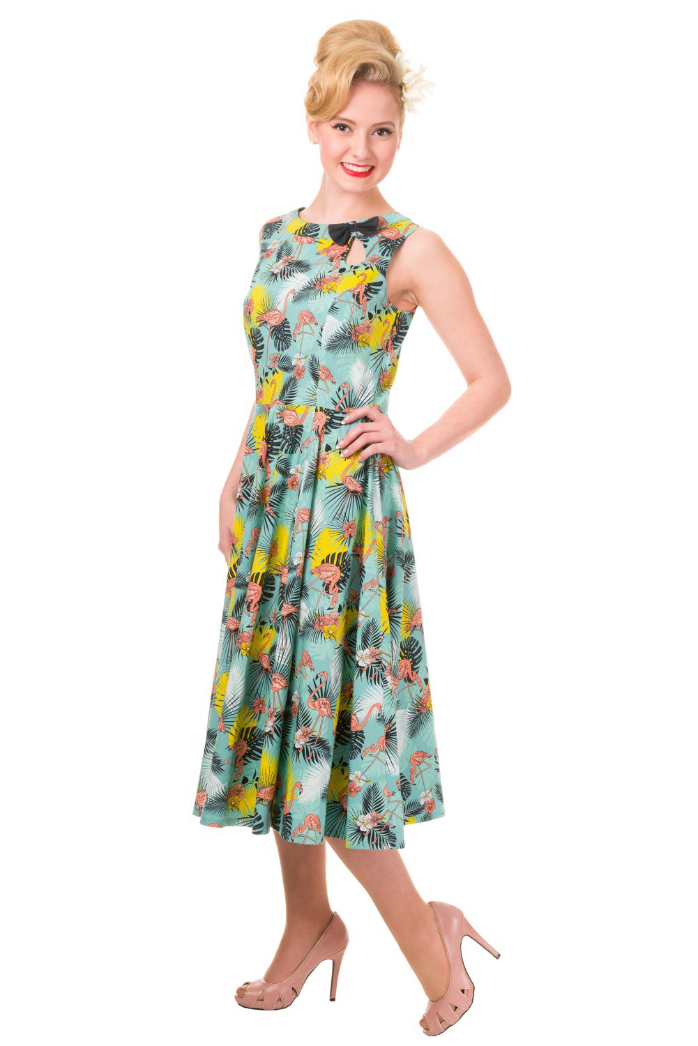 Banned Wonderlust Tropical Flamingo Rockabilly 50s Dress