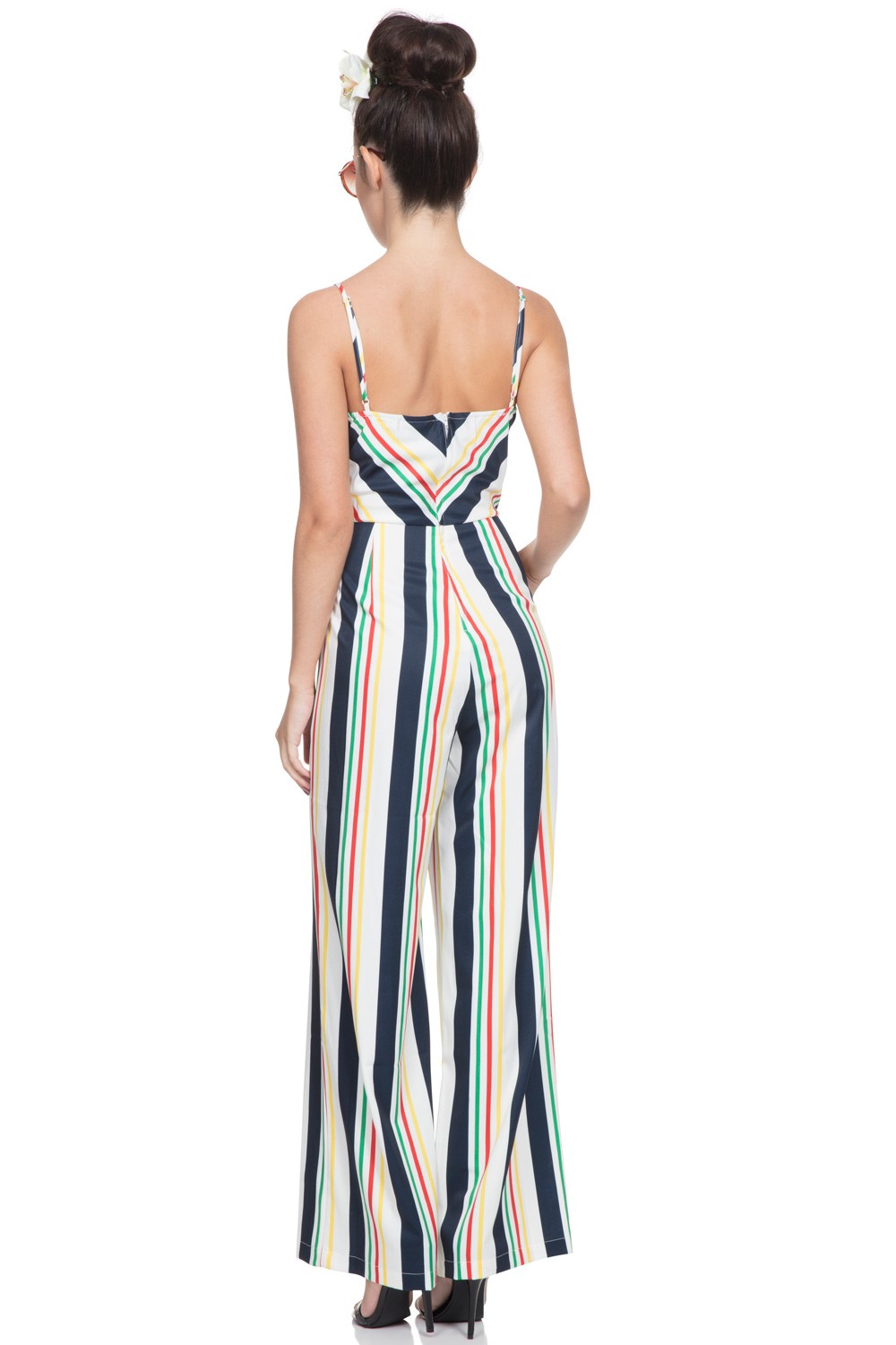 Voodoo Vixen Zara Stripe 70s Jumpsuit