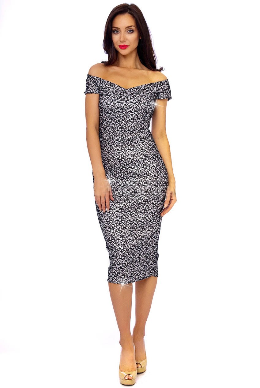 Vintage 50s Black Zoe Midi Pencil Dress