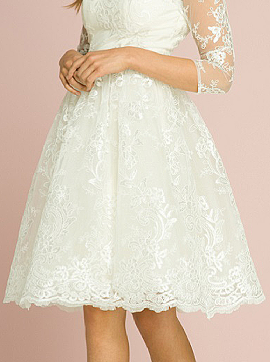 Veronica Cream 1950s Wedding Tea Dress